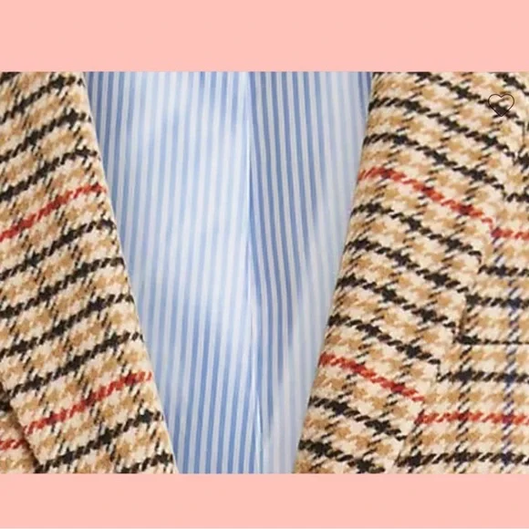 NWT! J. CREW DOUBLED BUTTON BLAZER IN LT KHAKI, BRICK RED. FULL LINING, PLUS 24 - Picture 6 of 15